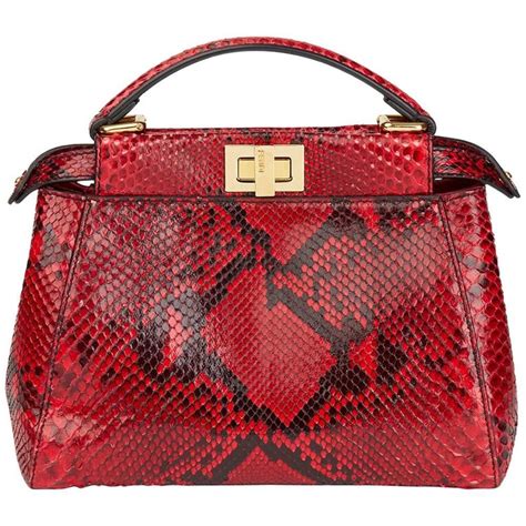 fendi python bag red